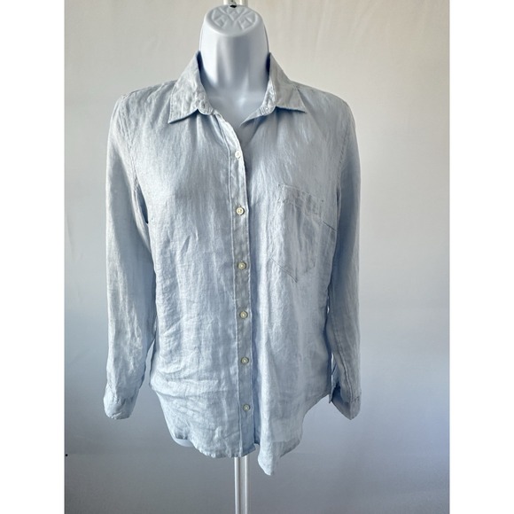 GAP Tops - Women's Baby Blue Linen LS Button Down by Gap , Sz: S (b50)